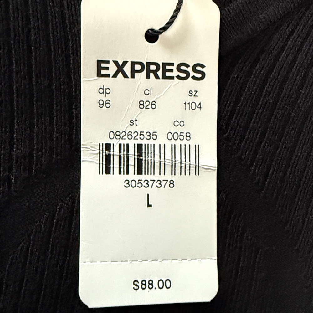 Express Cropped Corset Style Rib Knit Sweater - Picture 11 of 11